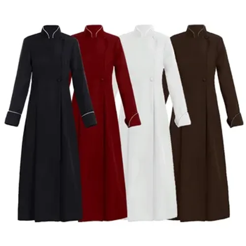 Keskiaikainen miesten vintage Christian Priest Cosplay -asu musta pitkähihainen jalusta kaulus kaapu Halloween karnevaalipapiston asut