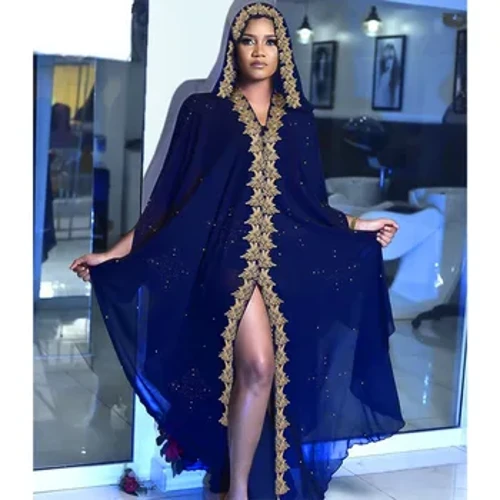 Afrika aftonklänningar för kvinnor Kimono Robe Femme Kaftan Afrika Kläder Ramadan Abaya Dubai Kaftan Muslim Hijab Klänning Cardigan