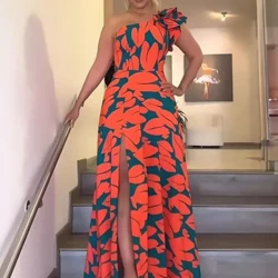 Fómhar Samhraidh Gúnaí Galánta hAfraice do Mhná Gúna Dashiki Maxi mBan Éadaí Traidisiúnta na hAfraice Gúna Fada Sióg