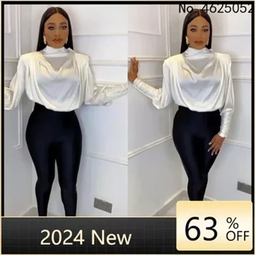 klänning afrikanska kläder för kvinnor 2024 Nytt mode Dashiki Ankara Långärmad blus Toppar Afrika Kläder