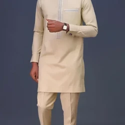 2024 Neit Männer afrikanesch Dashiki Shirt - Moud Héich Qualitéit Ethnesch Kleeder fir Party Prom