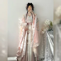 Hanfu Fashionable Chinese style Dress with Embroidery and Gradient Colors, Original Design for Women