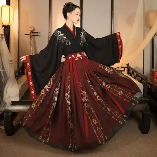 Trung Quốc Truyền Thống Hanfu Trang Phục Người Phụ Nữ Nhà Hán Cổ Đại Đầm Phương Đông Đầm Công Chúa Nữ Sang Trọng Nhà Đường Vũ Mặc