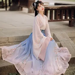 mBan Hanfu Pink Gúna Bróidnéireachta Traidisiúnta Síneach Rince éadaí Sióg Cosplay Carnabhal Éadaí Mná Banphrionsa 2022 3PCS