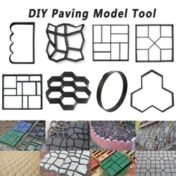 Irregular Plastic DIY Pavement Mold Walk Maker Path Maker Home Garden Brick Mold Concrete Form Pathmate Stepping Stone Molds