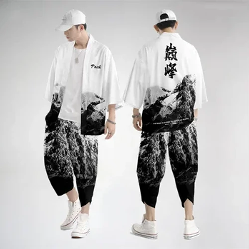 Japaneseaponiýanyň adaty eşikleri Kimono balak Erkekler Retro atukata Aziýa moda eşik eşigi Harajuku Hanfu atukata penjek