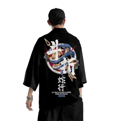 Quần Áo Truyền Thống Nhật Bản Bất khả chiến bại Quần kimono Nam Retro Yukata Châu Á Thời trang Đường Phù hợp với Bông tai kẹp Hanfu Yukata Áo khoác