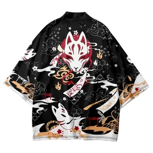 Traditsioonilised Aasia rõivad: Inari Fox kimono meeste naiste kampsun Haori Yukata – ideaalne Jaapani inspireeritud välimuse jaoks!