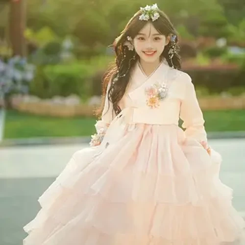 Koreansk Hanbok Klänning Forntida traditionell dräkt Kvinnor Moderniserad Hanbok Palace Korea Bröllopskläder Cosplay Halloween Hanbok