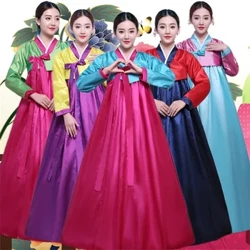 Kvinnor Hanbok Klänning Koreansk Mode Forntida Kostymer Traditionell Fest Asian Palace Cosplay Performance Kläder 10Färg