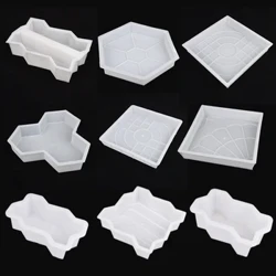 DIY celiņu veidotājs plastmasas ķieģeļu veidnes bruģa seguma celiņa veidnes celiņu veidotājs cauruma vidusdaļa forma dārza celiņa betons