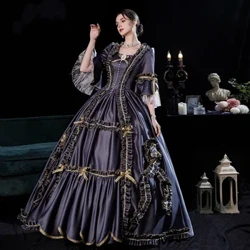 Europako Erdi Aroko Victoria Queen Printzesa Ezkontza Festa Soineko Formala Halloween Emakumeen Inauteri Gortea Noble Jauregia Cosplay Mozorroa
