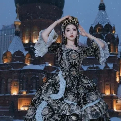 New Dark Russian Travel Photography เสื้อผ้าของขวัญสีดำ