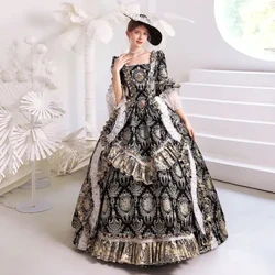 Anpassbares luxuriöses europäisches mittelalterliches viktorianisches Kleid, Damen, Königin, Cosplay-Kostüm, Vintage, Champag, Abendkleid mit Schleppe