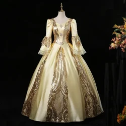 Mëttelalterlech Renaissance 18. Joerhonnert Kostüm Fraen gotesch Victorian Kleed Historesch Period Ballkleed Reenactment Theater Kleeder