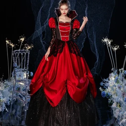 18th Thế Kỷ Đỏ Hoàng Gia Gothic Gothic Retro Baroque Quần Áo Thời Phục Hưng Rococo Marie Antoinette Trang Phục Promise