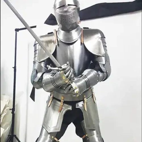 Medieval European Knight Silaha Wearable Iron Cover Mwili Hatua