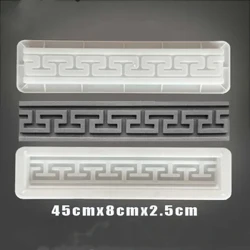 Xi Măng Cổ Gạch Khuôn Vuông Vườn Con Đường Làm Gạch Khuôn 3D Khắc Chống Trơn Trượt Bê Tông Nhựa Lát Khuôn 45x8x2.5cm