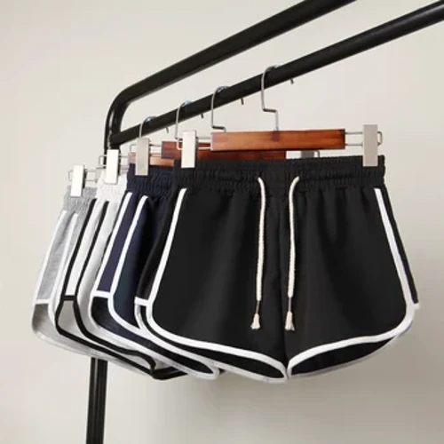 Faisean an tSamhraidh Bóna Corrúla Shorts mBan Candy Dath Breathable Plus Méid Shorts Short Lady Ócáideach waist Leaisteacha Spóirt