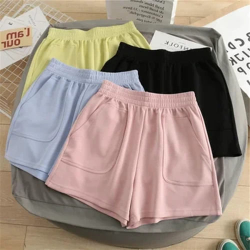 Mùa Hè Quần Short Nữ Cao Cấp Áo Thể Thao Rời Homewear Đáy Co Giãn Nóng Quần Chắc Chắn Ống Rộng Mồ Hôi Ngắn