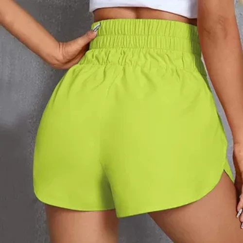 Kvinner løpeshorts Dame Sommer Uformell Løse Yogabukser Høy midje Elastisk Push Up Yoga Jogger Korte treningsklær for kvinner