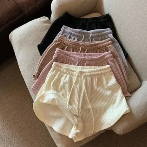 Pambabae Gym Fitness Running Shorts Pambabaeng Summer Manipis na Estilo Loose Casual Malaking Sukat Malapad na Leg High Waist A-word Sports Hot Pants