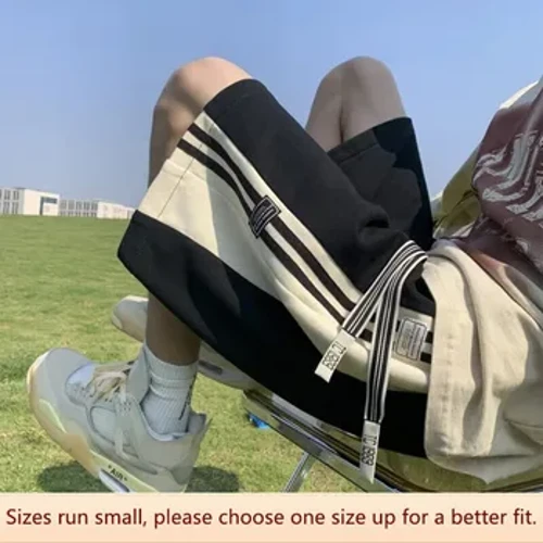 5-Punkt Hosen Männer Fraen Summer Atmende Loose Casual Strand Sport Hosen Trendy Amerikanesche Stil Koteng Polyester Stoff Taille