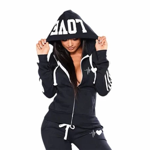 2024 Earraigh Samhraidh Thin Zipper mBan Cháis Priontáil Díolachán Ócáideach Te Cochaill Spóirt Aeráil Sweatshirt Suit Woman Pant Sets