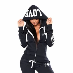2024 Musim Semi Musim Panas Tipis Ritsleting Pakaian Wanita Printing Kasual Penjualan Panas Hoodies Olahraga Ventilasi Sweatshirt Suit Wanita Celana Set