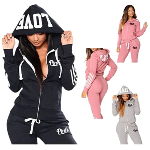 Ensemble sweat-shirt et pantalon pour femme, tenue de Jogging, à la mode, avec fermeture éclair, de haute qualité, décontracté, nouvelle collection printemps automne 2023, offre spéciale