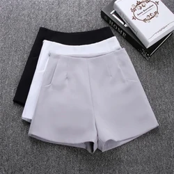 Pantaloni scurți noi 2024 pentru femei, vară, cu talie înaltă, în linie A, pentru costum casual, pentru femei, de culoare solidă, pantaloni scurti, pentru femei