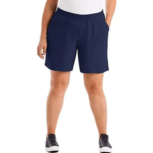 Übergröße Damen Weiche Yogahose Plus Baumwollstrick Überzieh-Gummishorts Running