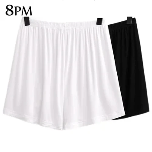 Plus Kích Thước Siêu Co Giãn Quần Short An Toàn Nữ Dưới Váy Quần Legging Mềm Quần Short Đen Trắng 3XL 4XL ouc1540