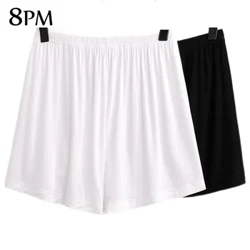 Short de sécurité Super extensible grande taille pour femme, sous-jupe, Leggings, short doux, noir et blanc, 3XL 4XL, ouc1540