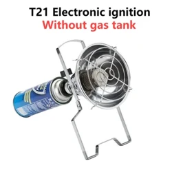 T21 Đánh Lửa Điện Tử Nóng Cắm Trại Ngoài Trời Gas Mặt Trời Nhỏ Di Động Làm Nóng Bếp Không Có Bình Gas Cho Cắm Trại Câu Cá