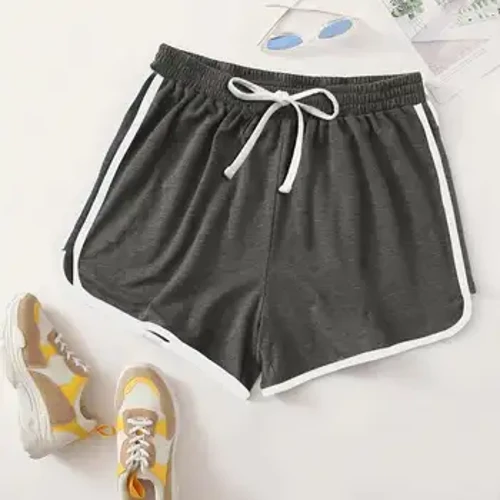 Quần short chạy bộ thể thao thông thường cỡ lớn dành cho nữ Finjani, quần short tập yoga dây rút, quần áo năng động cho nữ