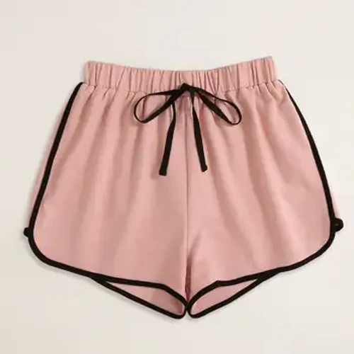 Finjani Plus Maint Women siorts Cyferbyniad Trim Draw Strestring Dolffiniaid Dillad Achlysurol Ar Gyfer Haf Newydd