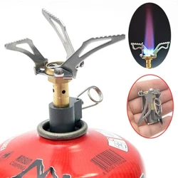 Tragbarer Mini-Gaskocherbrenner Leichter Gaskocher Überlebensausrüstung für draußen All-in-One-Camping-Klappkocher Campingkocher