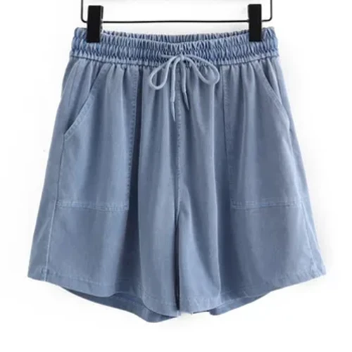 Pantaloncini da donna taglie forti 2023 Moda estiva Pantaloni larghi a gamba larga Pantaloni larghi in Lyocell pantaloni curvi oversize T74-902