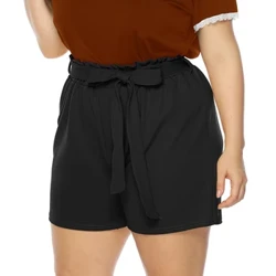 2022 Phụ Nữ Mới Plus Kích Thước Quần Short Quần Ngắn Cao Cấp Lớn Lớn Plussize Dành Cho Nữ Quần Áo Mùa Hè Chắc Chắn Đen Đỏ quần Áo