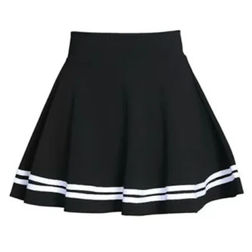 Mùa hè năm 2024 Váy Nữ Thun Faldas Nữ Midi Váy Xếp Ly Đen Gợi Cảm Sọc Cô Gái Mini Ngắn Trường Váy saia feminina