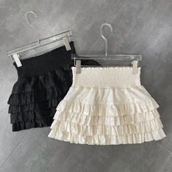 Đầm Dạo Phố Y2k Xù Mini Váy Nữ Ngọt Kawaii Cao Cấp Ren Một Dòng Váy Mùa Hè Thời Trang Hàn Quốc Đen Bầu váy