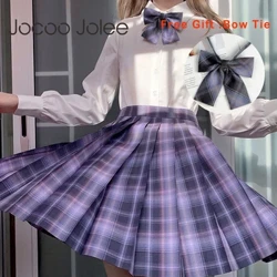 Xếp Ly Bông Tai Kẹp Phong Cách Preppy Phụ Nữ Mùa Hè Váy Kẻ Sọc Kawaii Y2K Cao Cấp Nhảy Nơ Váy Mini Nhật Bản Dễ Thương Đồng Phục Học Sinh