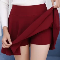 I-A-Line Female Pleated Casual High Waist Abesifazane Amantombazane Iziketi Zomfundi Ezimfushane ze-Streetwear,Isiketi Somzimba Sabesifazane Esiyingxenye Ye-Anti Glare
