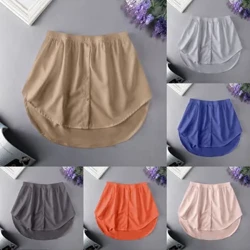 Mulheres camisa falsa saia irregular blusa cauda bainha destacável underskirt uma camisa falsa mini saia bainha falsa metade do corpo befree saias