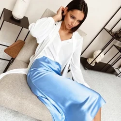 Rắn Tím Satin Váy Lụa Nữ Cao Cấp Mùa Hè Dài Váy Mới 2023 Nữ Váy Công Sở Midi Mùa Xuân