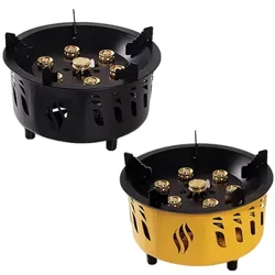 Stufe da campeggio portatili bruciatore a gas antivento stufa esterno riscaldatore esterno all-in-one 7 core di fuoco da fuoco stufe da picnic campeggio utensile da cottura da picnic