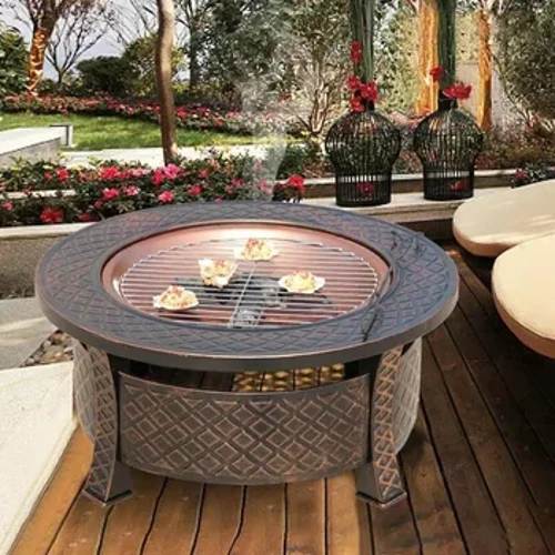 Açyk howanyň gyzdyryjylary Villa barbekyu peç barbekyu stoly kemping odun gyzdyryjy öý kömür gyzdyryjy peç grilleşdirilen brazier U