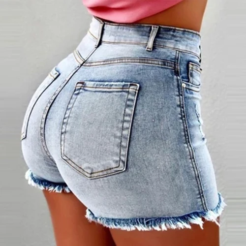 Chắc chắn Cotton Quần Short Denim cho Nữ Quần Áo Mùa Hè 2024 Phong Cách Đường Phố Cao Cấp Gợi Cảm Quần Jean Nữ Casual Hàn Quốc Y2K Crop quần