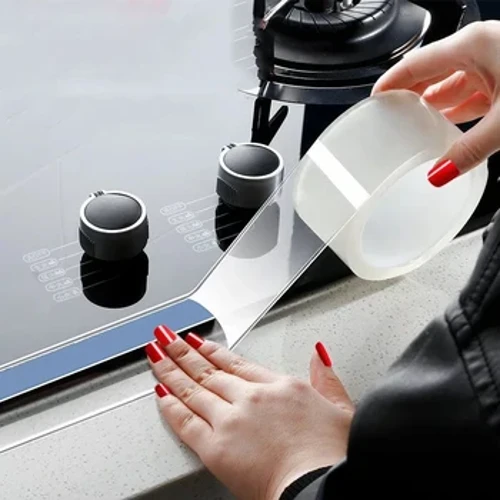 Ar gyfer Ystafell Ymolchi Affeithwyr Cegin Cawod Bath Selio Tâp Llain Caulk Strip Self Waterproof Wall Sticer Sink Edge Nano Tape